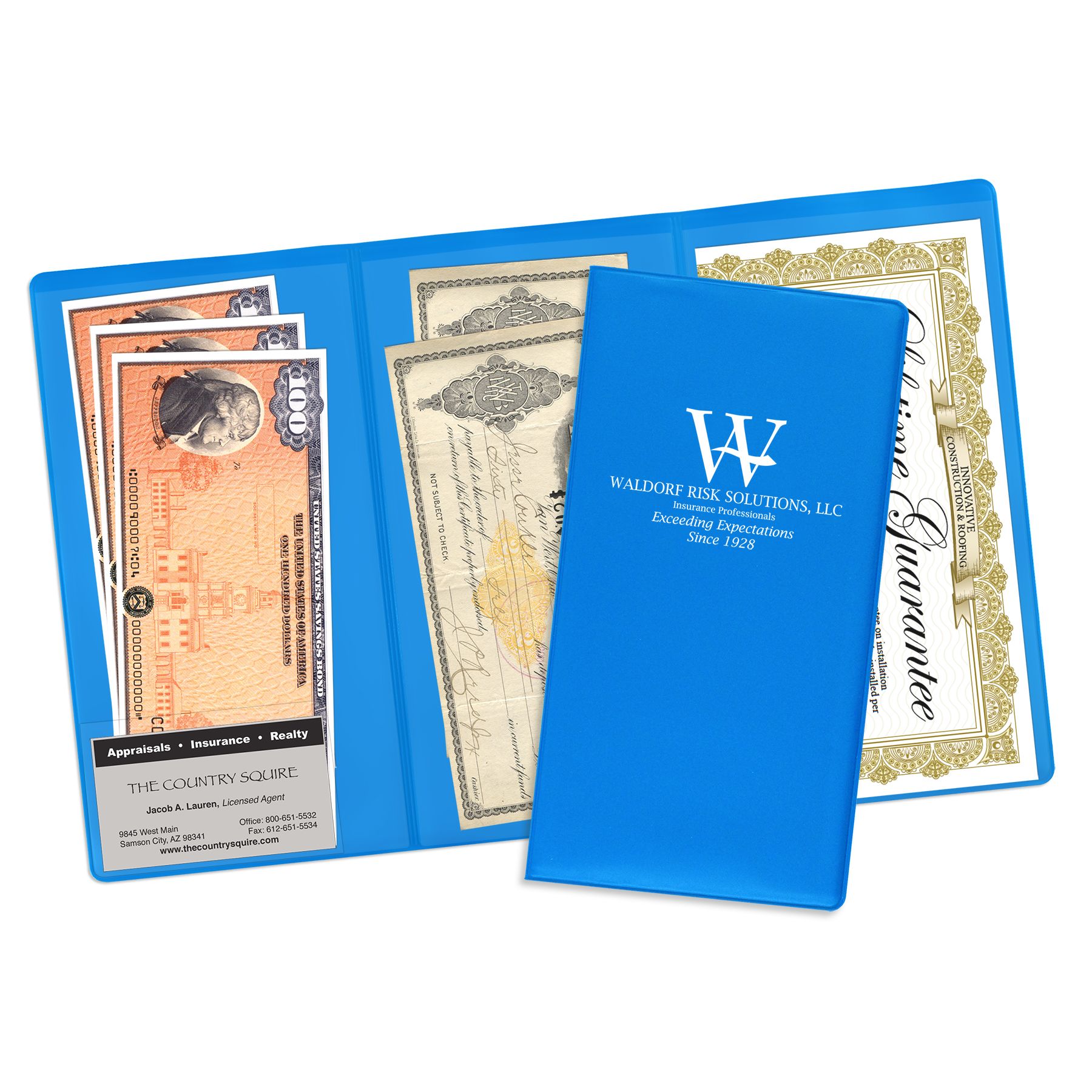 Bright Blue Imprinted